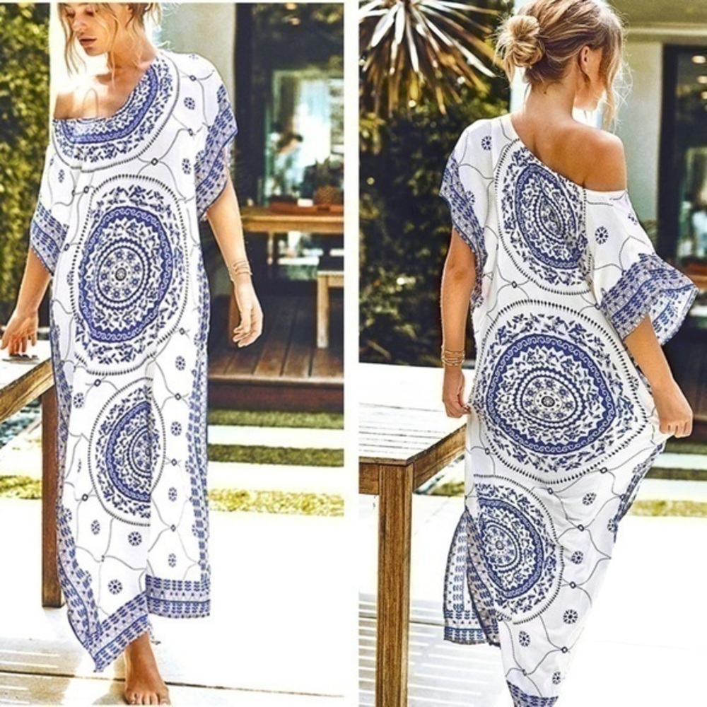 - NWT CUPSHE Long Beach Cover Side Split Dress One Size